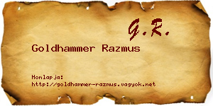 Goldhammer Razmus névjegykártya